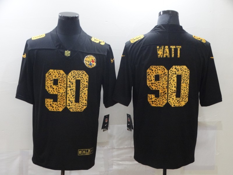 Men's Pittsburgh Steelers #90 T.J. Watt Black Jersey